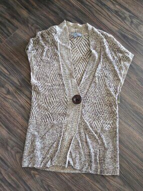 CLASSIQUES ENTIER Classic Style Rayon/Linen Tunic Sweater Vest NWOT/SIZE M